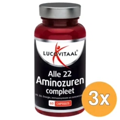 3x Lucovitaal Alle 22 Aminozuren Compleet (60 capsules)