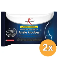 2x Lucovitaal Anale Kloofjes Doekjes (25 stuks)