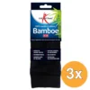 3x Lucovitaal Bamboe Lange Sokken Zwart 35-38 (1 paar)