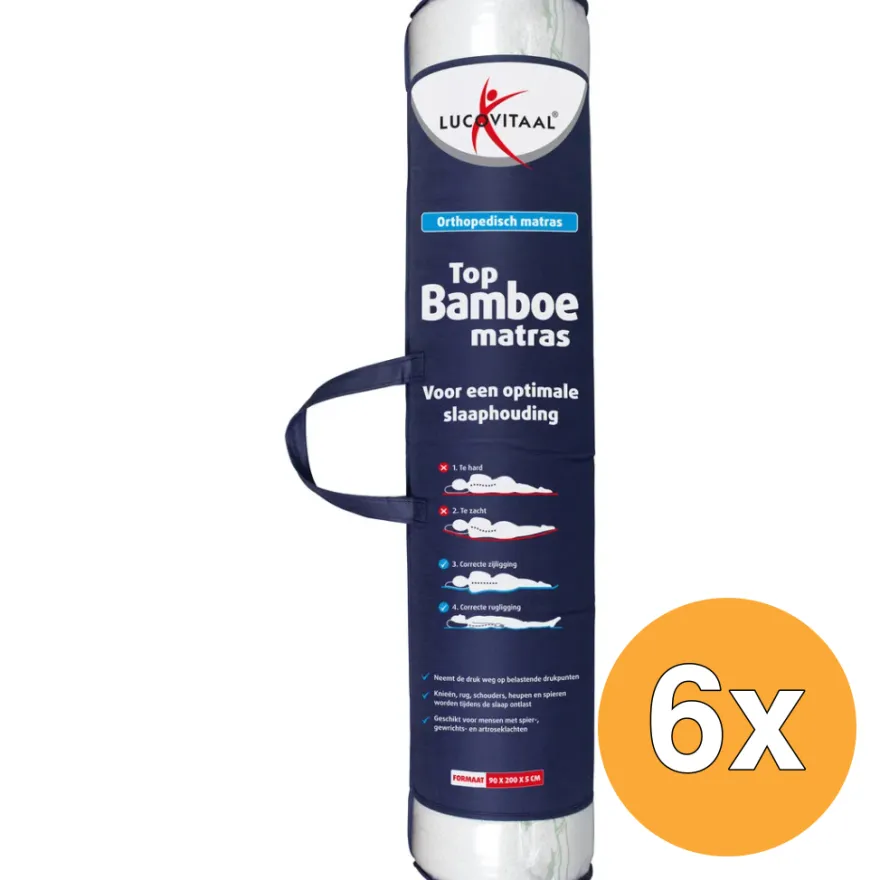 6x Lucovitaal Bamboe Topmatras (1 stuk)