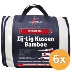 6x Lucovitaal Bamboe Zij-Lig Kussen (1 stuk)