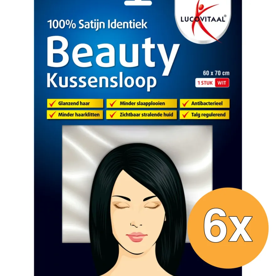 6x Lucovitaal Beauty Kussensloop 60X70Cm (1 stuk)