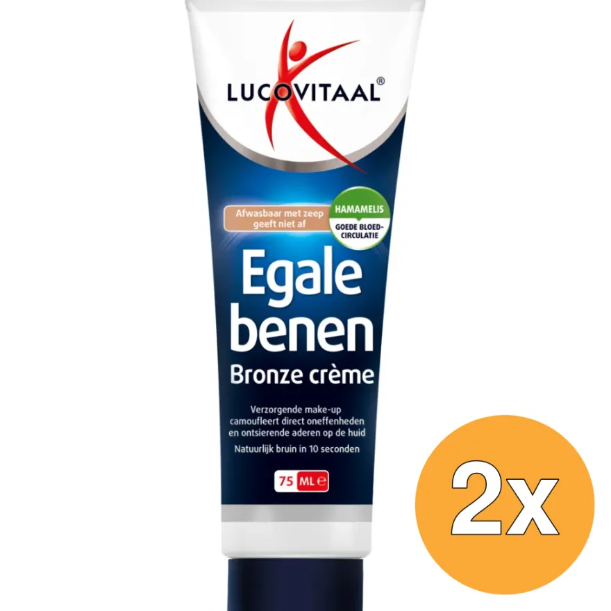 2x Lucovitaal Bronze creme egale benen (75 ml)