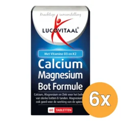 6x Lucovitaal Calcium Magnesium Bot Formule (60 tabletten)