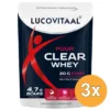 3x Lucovitaal Clear Whey poeder Puur Vega (175 gr)