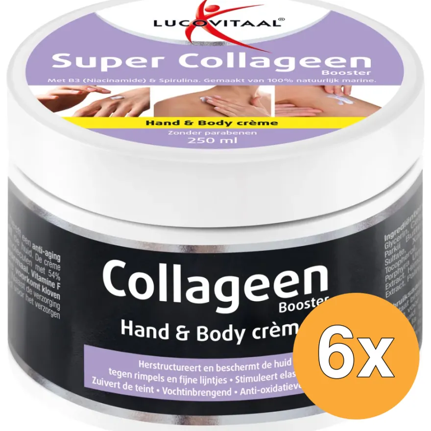 6x Lucovitaal Collageen Hand & Body Crã¨Me (250 ml)
