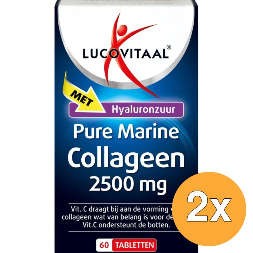 2x Lucovitaal Collageen 2500Mg Pure Marine (60 tabletten)