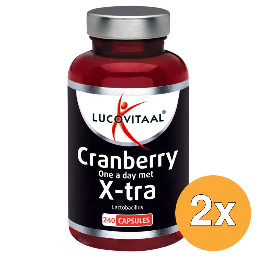 2x Lucovitaal Cranberry X-tra Lactobacillus (240 capsules)