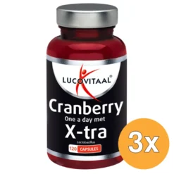 3x Lucovitaal Cranberry X-tra Lactobacillus (120 capsules)