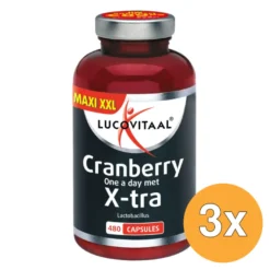 3x Lucovitaal Cranberry X-tra Lactobacillus (480 capsules)