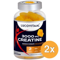 2x Lucovitaal Creatine 3000mg Gummies Vegan (60 gummies)