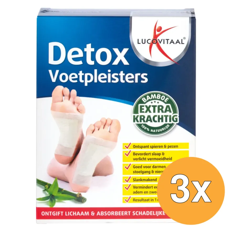 3x Lucovitaal Detox Voetpleisters (10 stuks)