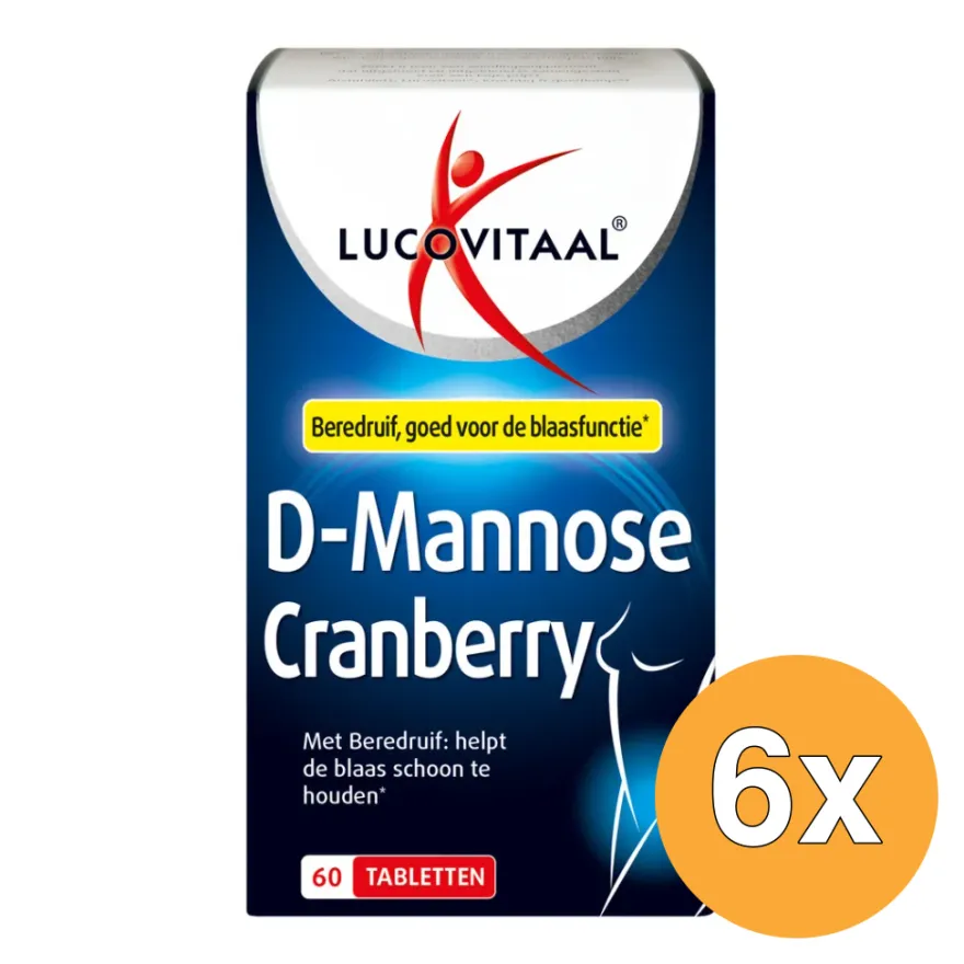 6x Lucovitaal D-Mannose Cranberry (60 tabletten)