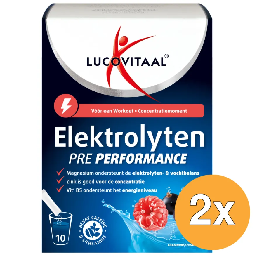2x Lucovitaal Elektrolyten Pre Performance (10 zakjes)