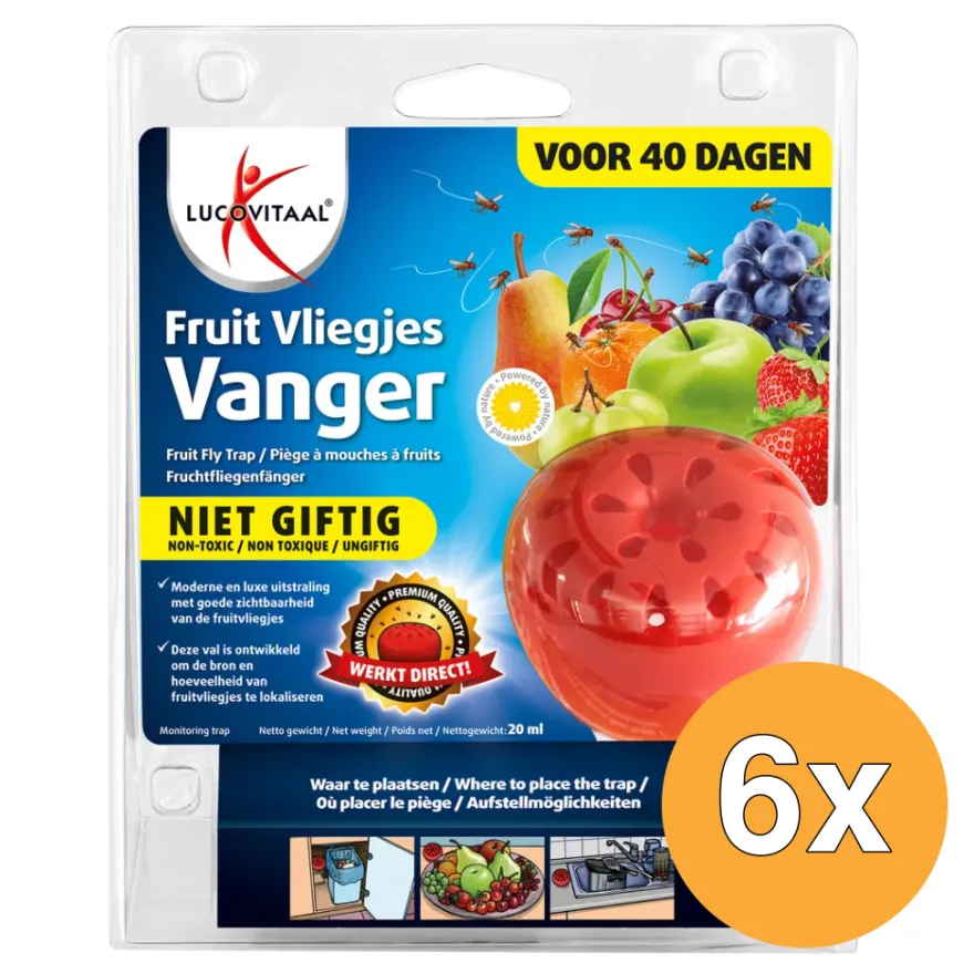 6x Lucovitaal Fruitvliegjes Vanger (20 ml)