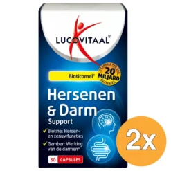 2x Lucovitaal Hersenen & Darm Support Bioticomel (30 capsules)
