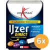 6x Lucovitaal IJzer Bisglycinaat Direct Bosbessensmaak (20 zakjes)