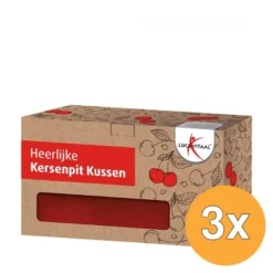 3x Lucovitaal Kersenpit Kussen Vierkant (1 stuk)
