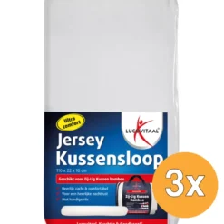 3x Lucovitaal Kussensloop Jersey Zij-Ligkussen (1 stuk)