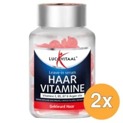 2x Lucovitaal Leave-in Serum Vitamine – Gekleurd Haar (25 twist capsules)
