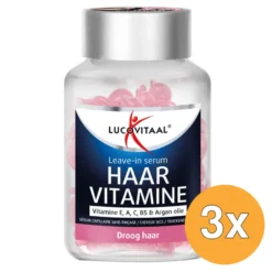 3x Lucovitaal Leave-in Serum Vitamine – Droog Haar (25 twist capsules)