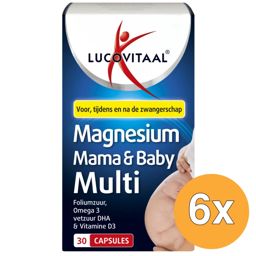 6x Lucovitaal Magnesium Mama & Baby Multi (30 capsules)