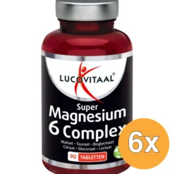 6x Lucovitaal Magnesium Super 6 Complex (90 tabletten)