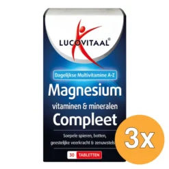 3x Lucovitaal Magnesium, Vitaminen & Mineralen Compleet (30 tabletten)