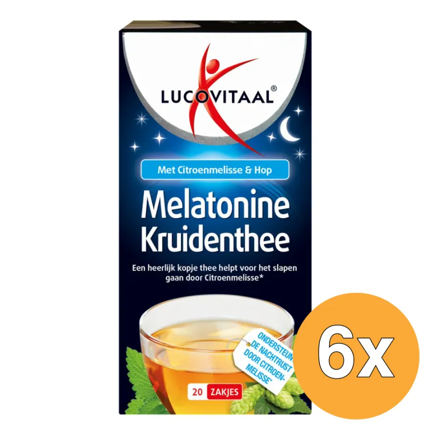 6x Lucovitaal Melatonine Kruidenthee (20 zakjes)