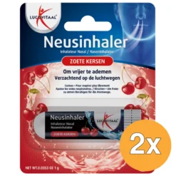 2x Lucovitaal Neusinhaler Vrijer Ademen Zoete Kersen (1 gr)