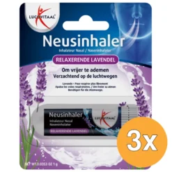 3x Lucovitaal Neusinhaler Vrijer Ademen Relaxerende Lavendel (1 gr)