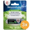 3x Lucovitaal Neusinhaler Vrijer Ademen Frisse Pepermunt (1 gr)