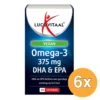 6x Lucovitaal Omega 3 375mg EPA & DHA Vegan (30 capsules)