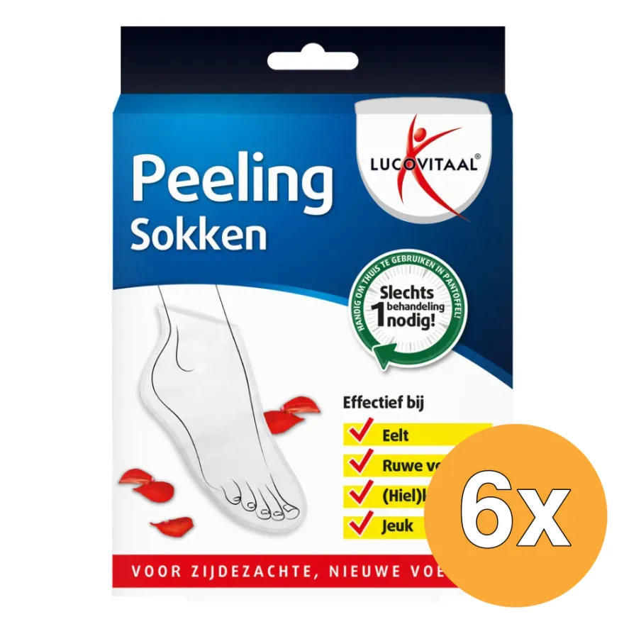 6x Lucovitaal Peeling Sokken (1 paar)