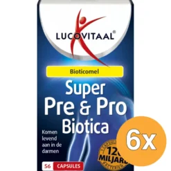 6x Lucovitaal Pre & Probiotica 120 Miljard Bacteriën (56 capsules)