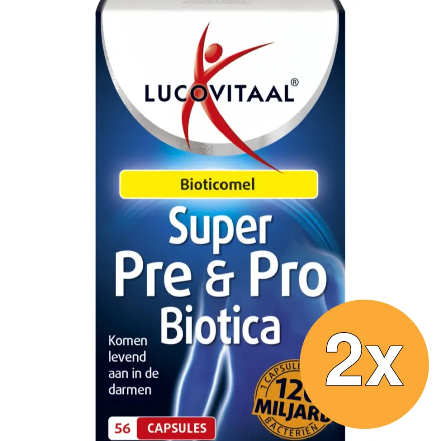2x Lucovitaal Pre & Probiotica 120 Miljard Bacteriën (56 capsules)