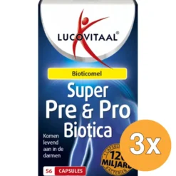 3x Lucovitaal Pre & Probiotica 120 Miljard Bacteriën (56 capsules)