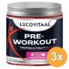 3x Lucovitaal Pre-Workout Tropisch Fruit Vegan (200 gr)