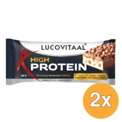 2x Lucovitaal Protein Crunchy Amandel Toffee (35 gr)