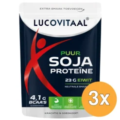 3x Lucovitaal Proteïne Soja poeder Puur (Vegan) (250 gr)