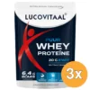 3x Lucovitaal Proteïne Whey poeder Puur (Vega) (250 gr)