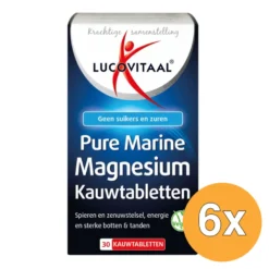 6x Lucovitaal Pure Marine Magnesium (30 kauwtabletten)