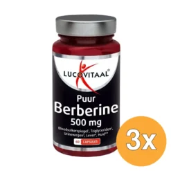 3x Lucovitaal Puur Berberine 500mg (60 capsules)