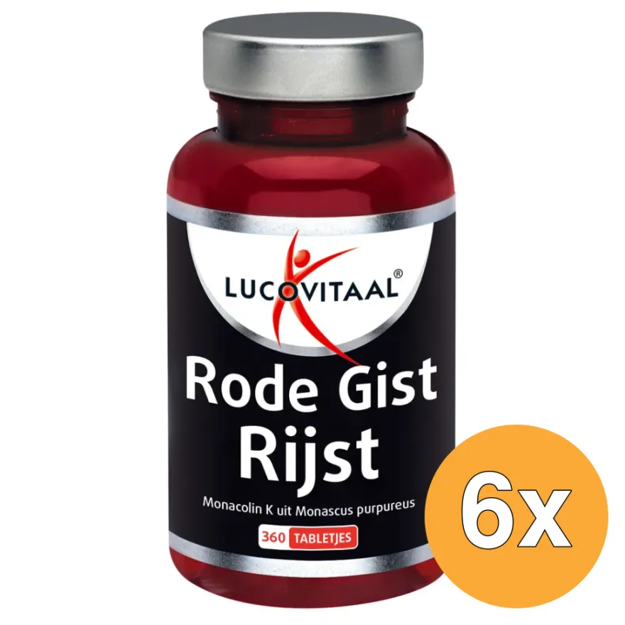 6x Lucovitaal Rode Gist Rijst (360 Tabletjes)