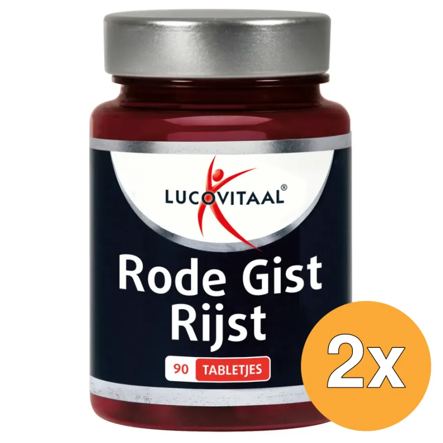 2x Lucovitaal Rode Gist Rijst (90 Tabletjes)