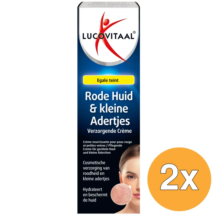 2x Lucovitaal Rode Huid & Kleine Adertjes Crème (30 ml)