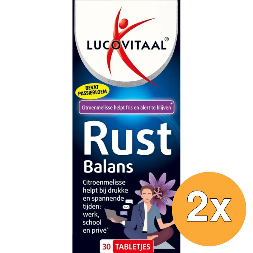 2x Lucovitaal Rust Balans (30 tabletten)