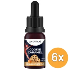 6x Lucovitaal Smaak Druppels -Cookie Caramel (Vegan) (20 ml)