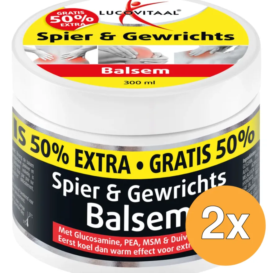 2x Lucovitaal Spier & Gewrichtsbalsem 50% extra (300 ml)