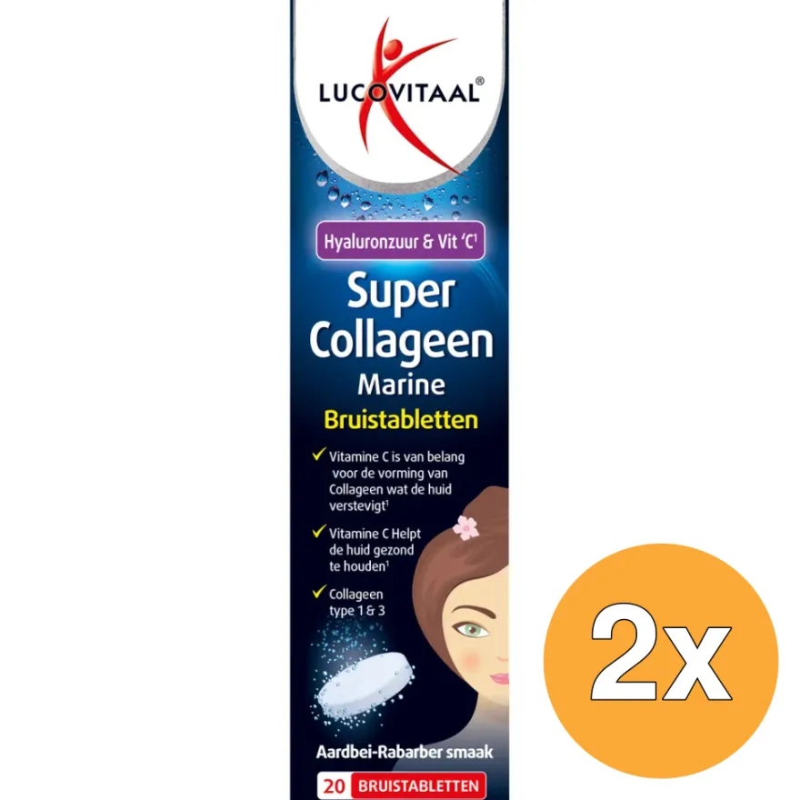 2x Lucovitaal Super Collageen (20 Bruistabletten)